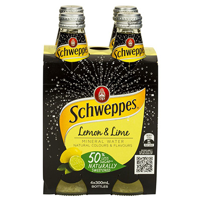 Image for SCHWEPPES LEMON AND LIME MINERAL WATER BOTTLE 300ML CARTON 24 from Express Office National
