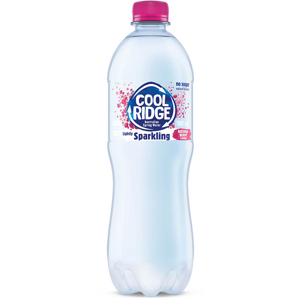 Image for COOL RIDGE LIGHTLY SPARKLING WATER PET BERRY 500ML CARTON 24 from Our Town & Country Office National