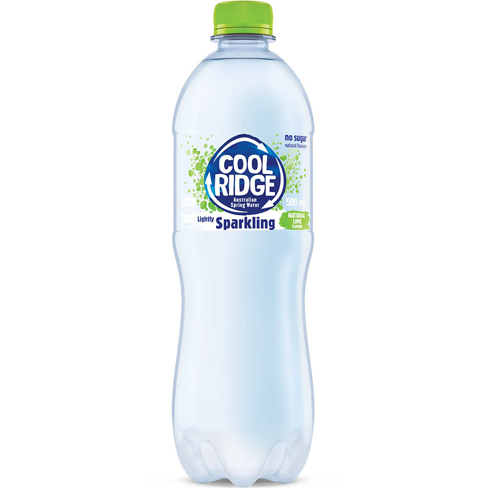 Image for COOL RIDGE LIGHTLY SPARKLING WATER PET LIME 500ML CARTON 24 from PaperChase Office National