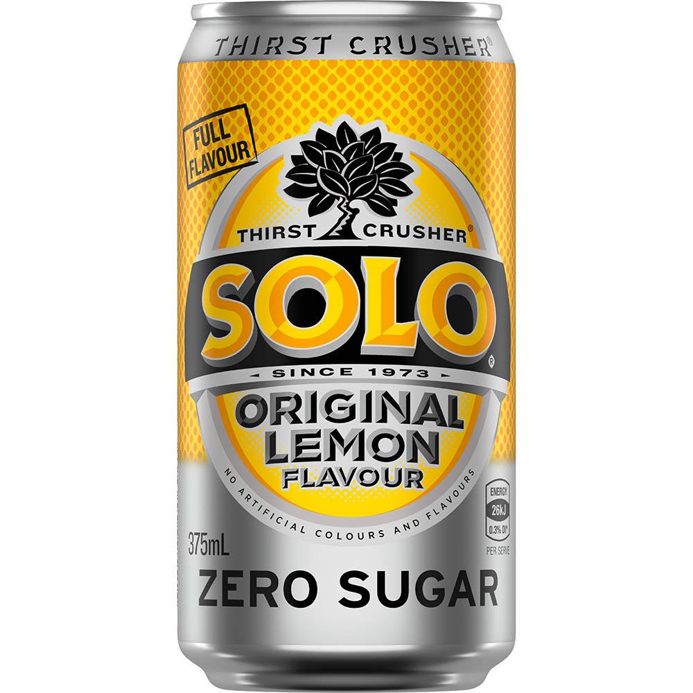 Image for SOLO ORIGINAL LEMON ZERO SUGAR CAN 375ML PACK 10 from Aztec Office National Melbourne