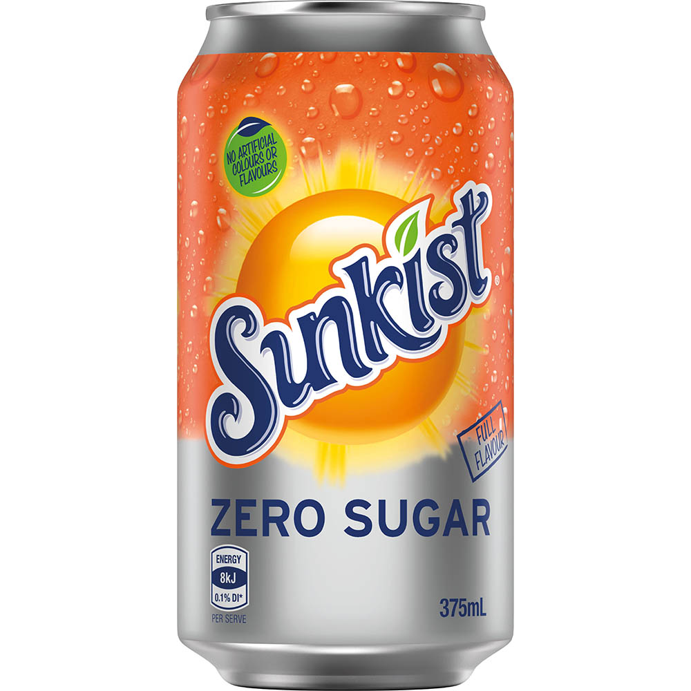 Image for SUNKIST ZERO SUGAR CAN 375ML PACK 10 from Surry Office National