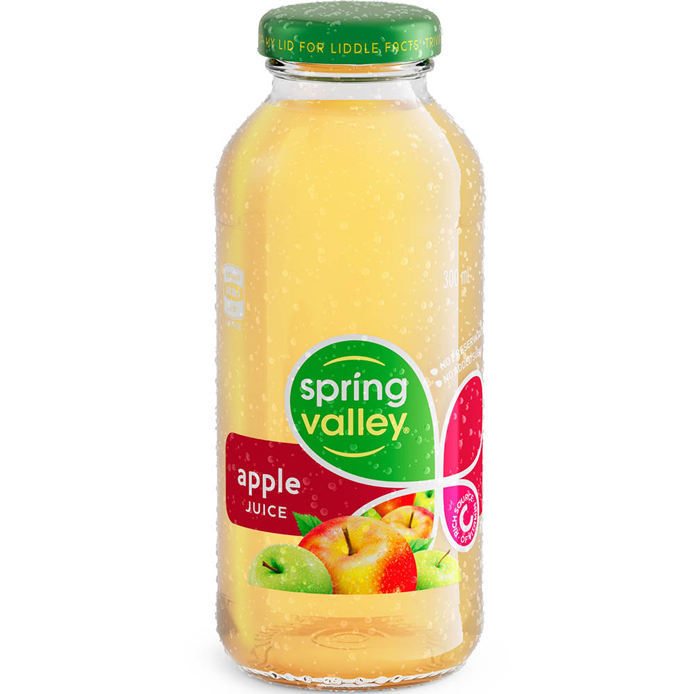 Image for SPRING VALLEY APPLE JUICE GLASS 300ML CARTON 24 from Office National Barossa