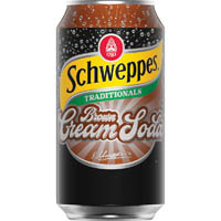 schweppes traditionals brown cream soda can 375ml pack 10