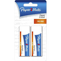 papermate rapid pencil eraser pack 2
