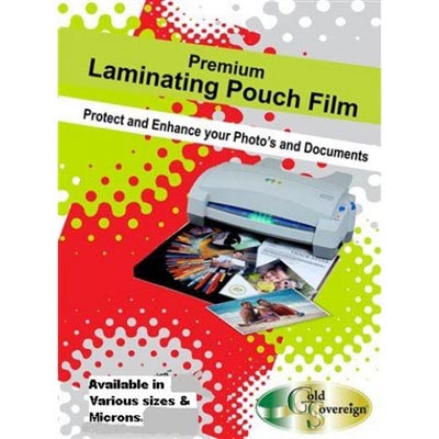 Image for GOLD SOVEREIGN SELF ADHESIVE LAMINATING POUCH 80 MICRON A4 CLEAR PACK 100 from Office National Sydney Stationery