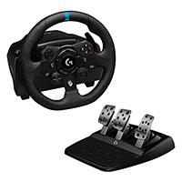 logitech g923 trueforce sim racing wheel and pedals for xbox 1 and pc black