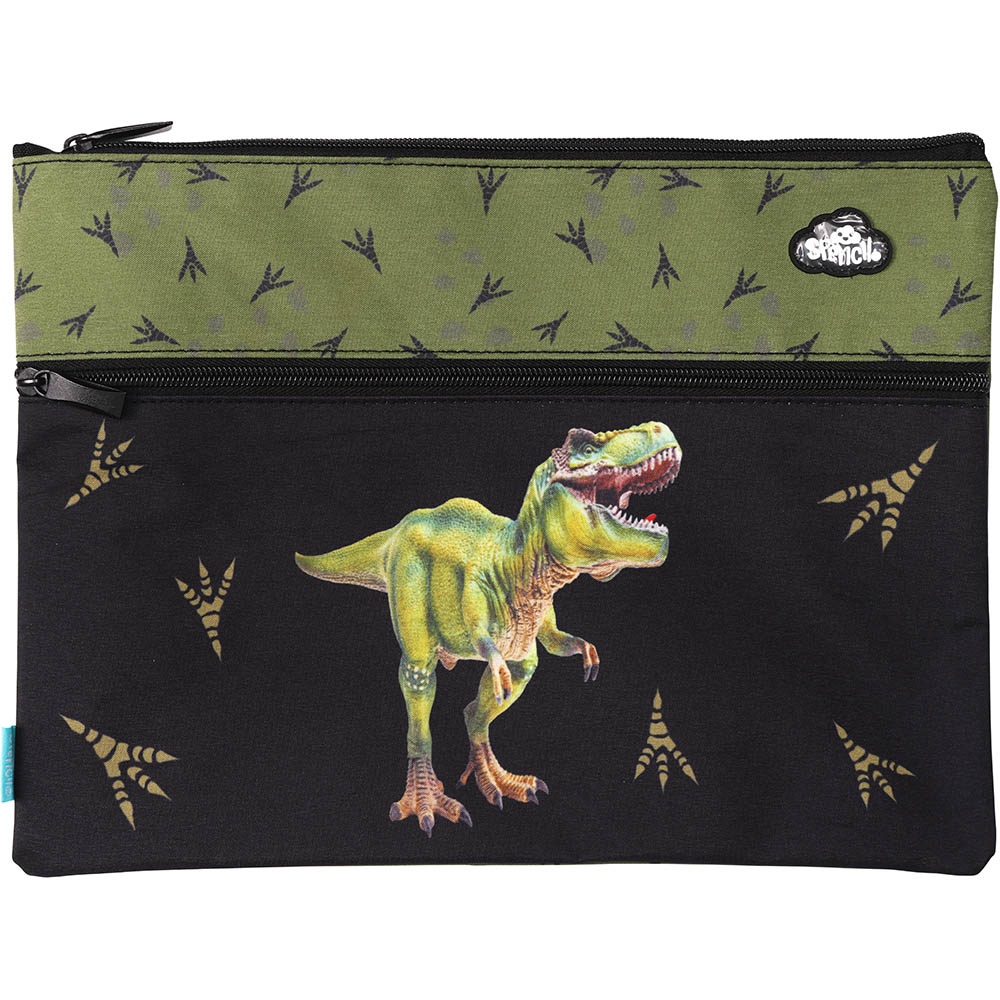 Image for SPENCIL TWIN ZIP PENCIL CASE A4 DINOSAUR DISCOVERY from PaperChase Office National