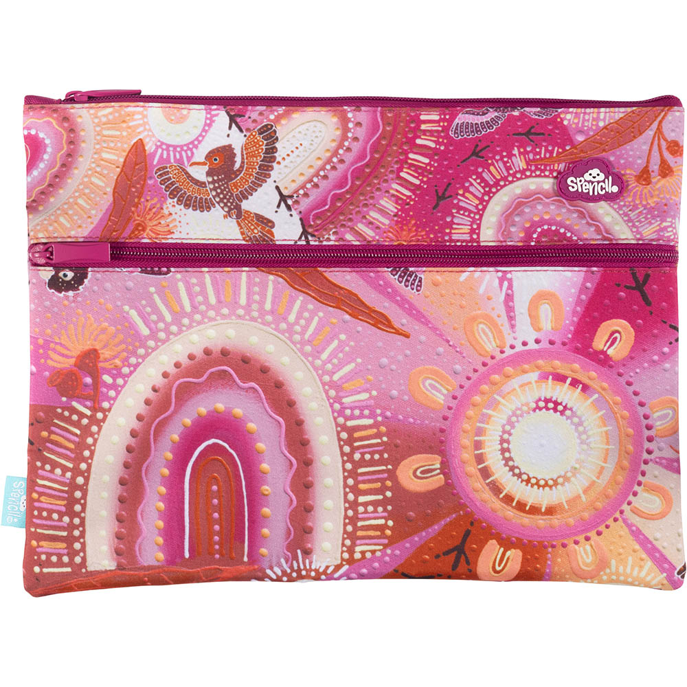 Image for SPENCIL TWIN ZIP PENCIL CASE A4 YARRAWALA from Paul John Office National