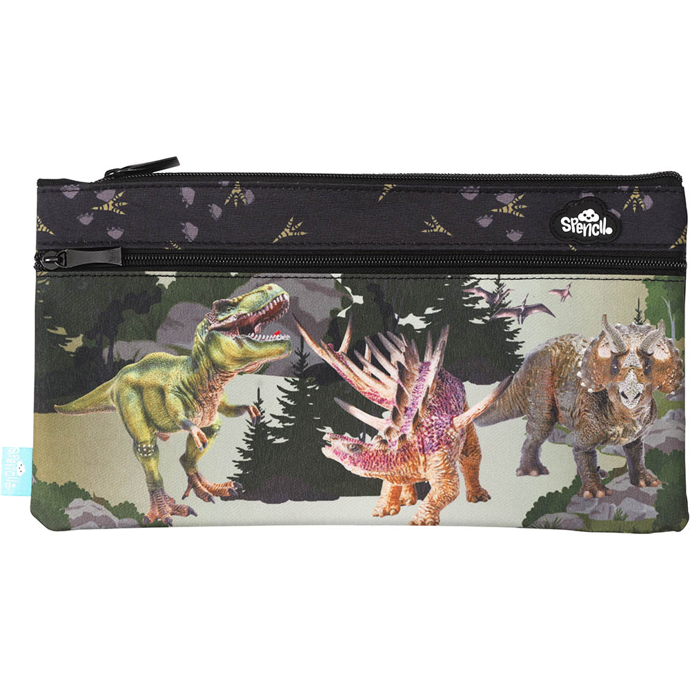 Image for SPENCIL TWIN ZIP PENCIL CASE DINOSAUR DISCOVERY from Office National
