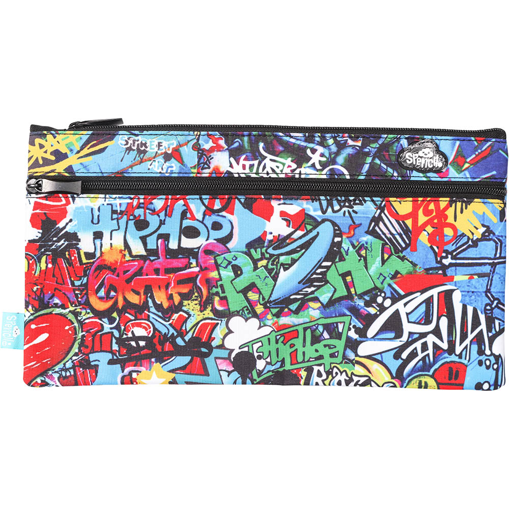 Image for SPENCIL TWIN ZIP PENCIL CASE STREET ART from OFFICE NATIONAL CANNING VALE