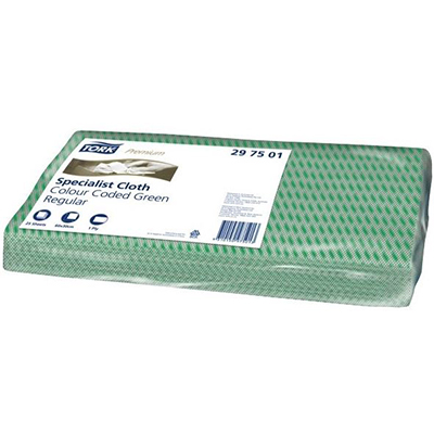 Image for TORK 297501 MULTI-PURPOSE CLEANING CLOTH 300 X 600MM GREEN PACK 25 SHEETS from Aztec Office National Melbourne