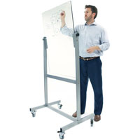 visionchart space mobile glassboard 1205 x 855mm clear