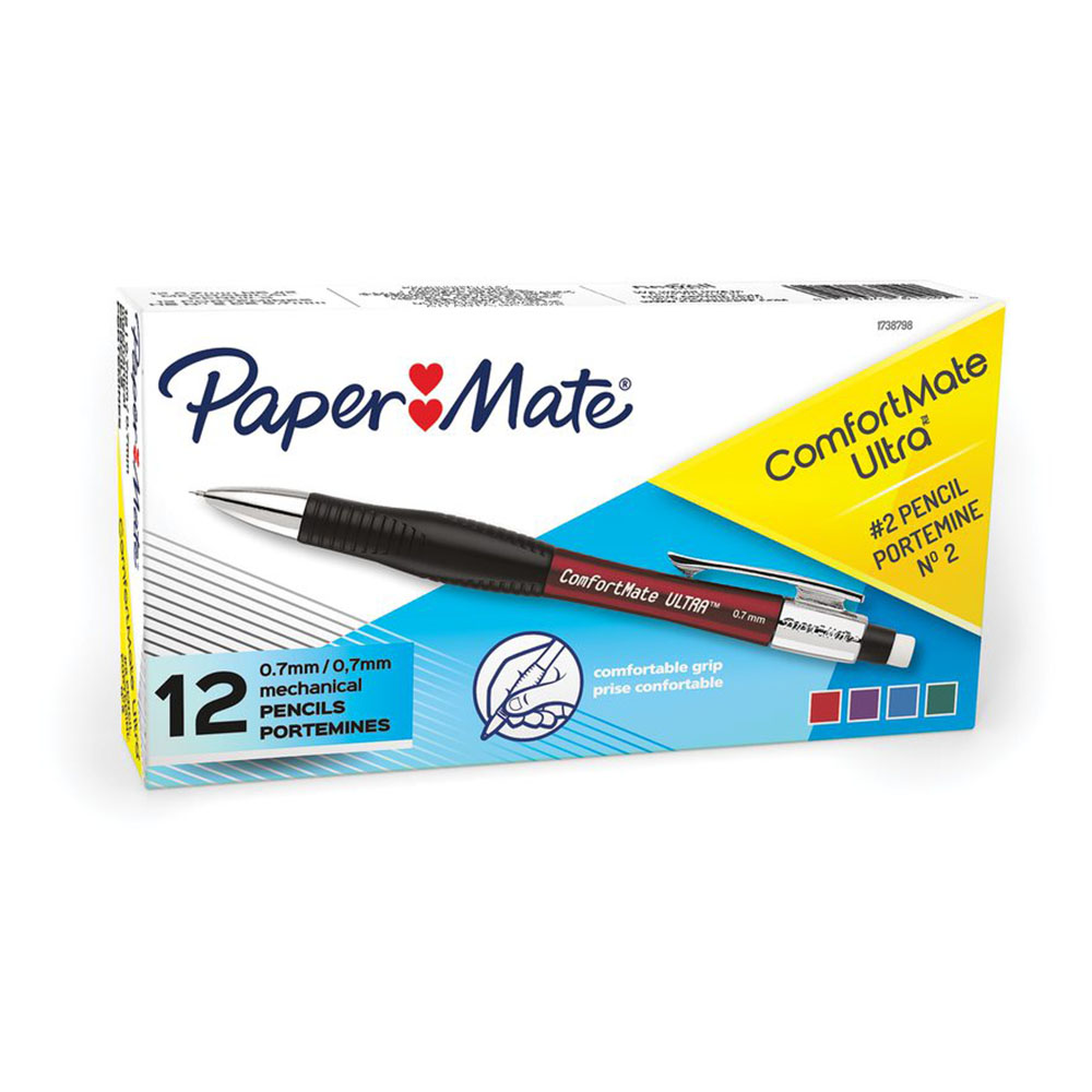 Image for PAPERMATE COMFORTMATE ULTRA MECHANICAL PENCIL 0.7MM ASSORTED BOX 12 from Office National Balcatta