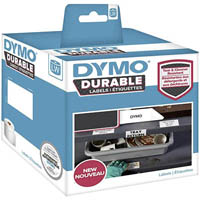 dymo 1933084 lw durable labels 57 x 32mm black on white roll 800