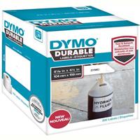 dymo 1933086 lw durable labels 104 x 159mm black on white roll 200