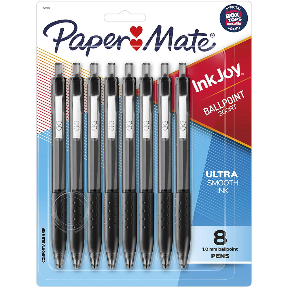 Image for PAPERMATE INKJOY 300RT RETRACTABLE BALLPOINT PEN 1.0MM BLACK PACK 8 from Emerald Office Supplies Office National