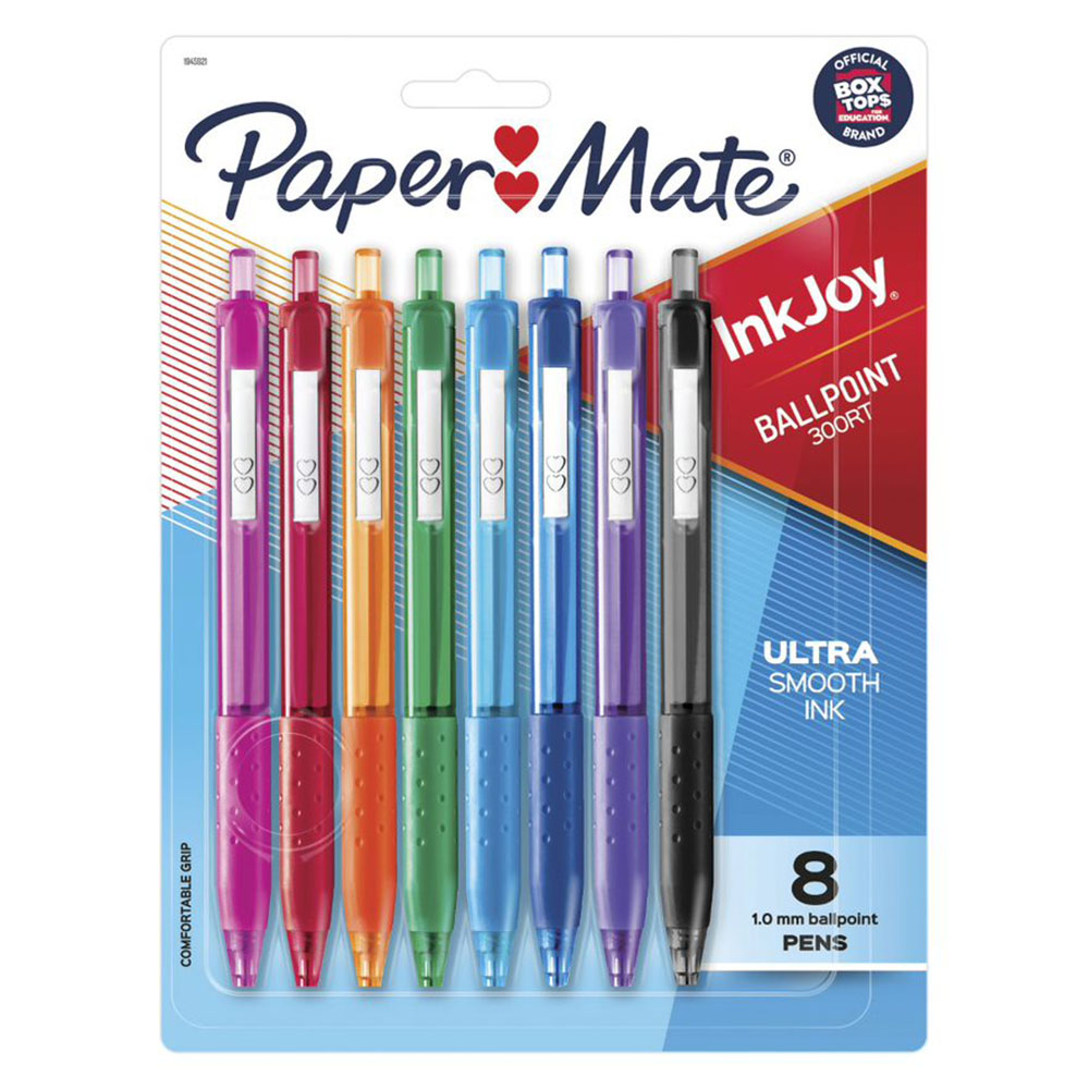 Image for PAPERMATE INKJOY 300RT RETRACTABLE BALLPOINT PEN 1.0MM FASHION ASSORTED PACK 8 from Emerald Office Supplies Office National