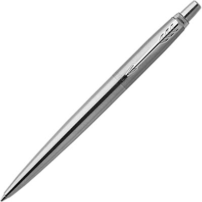 Image for PARKER JOTTER BALLPOINT PEN MEDIUM BLUE INK STAINLESS STEEL CHROME TRIM from Surry Office National