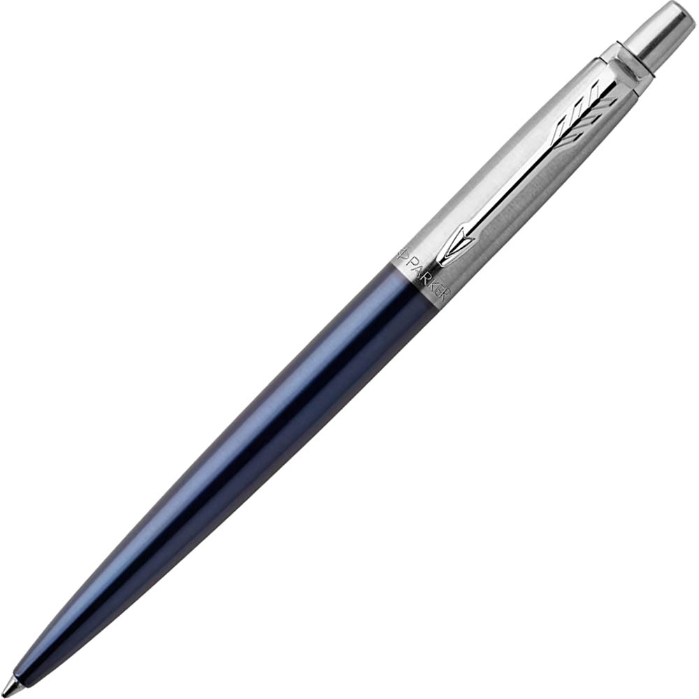 Image for PARKER JOTTER BALLPOINT PEN MEDIUM BLUE INK ROYAL BLUE CHROME TRIM from Office National ONE Solution Business Supplies