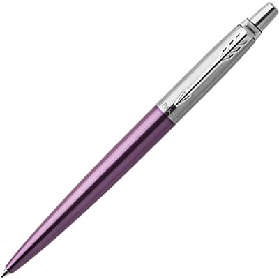 Image for PARKER JOTTER BALLPOINT PEN MEDIUM BLUE INK VICTORIA VIOLET CHROME from Connelly's Office National