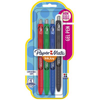 papermate inkjoy gel pen medium 0.7mm assorted business pack 4