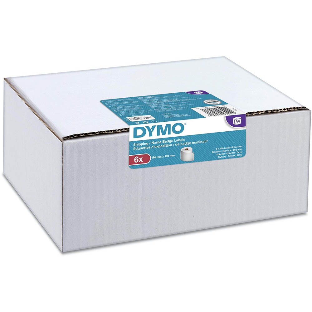 Image for DYMO 99014 LW SHIPPING LABELS 54 X 101MM WHITE ROLL 220 BOX 6 from Office National