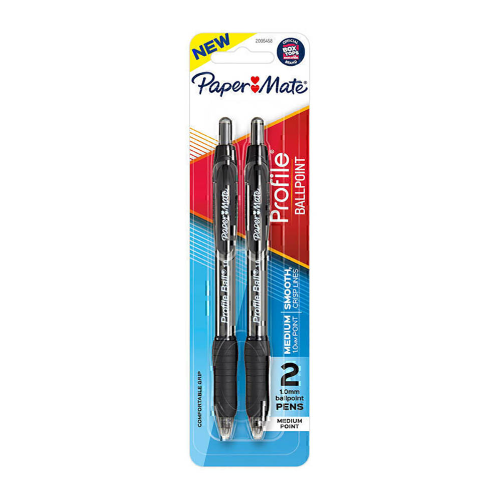 Image for PAPERMATE BALLPOINT PEN 1.00MM BLACK PACK 2 from PaperChase Office National