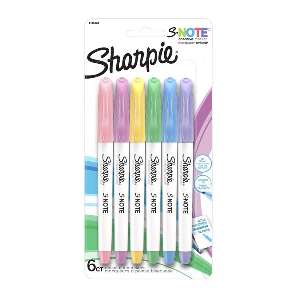 Image for SHARPIE S-NOTE HIGHLIGHTERS MARKER ASSORTED PACK 6 from Aztec Office National