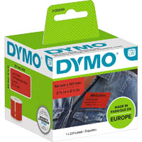 dymo 2133399 labelwriter shipping labels 54mm x 101mm red box 220