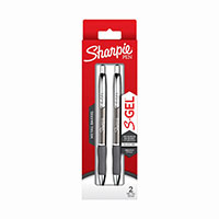 sharpie s-gel metal retractable gel ink pen 0.7mm black pack 2