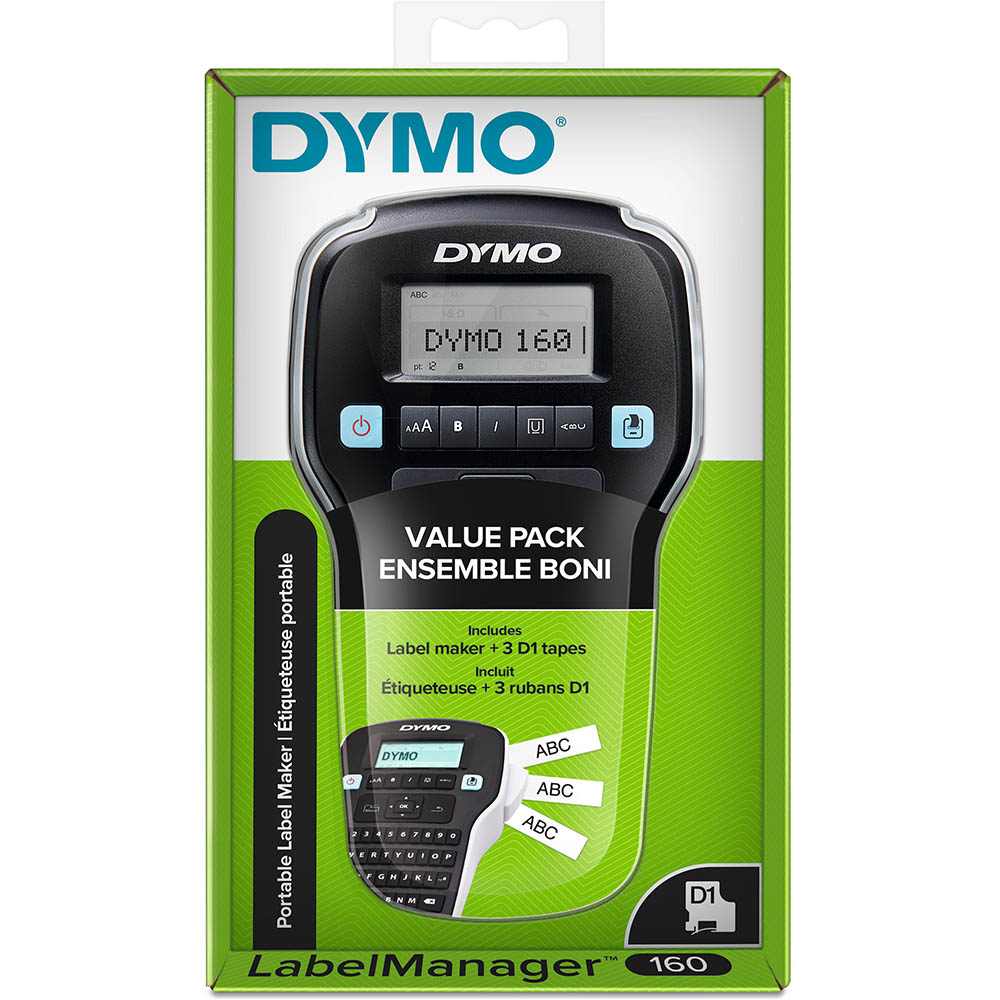 Image for DYMO 2142267 LABELMANAGER 160P LABELLER VALUE PACK from OFFICE NATIONAL CANNING VALE