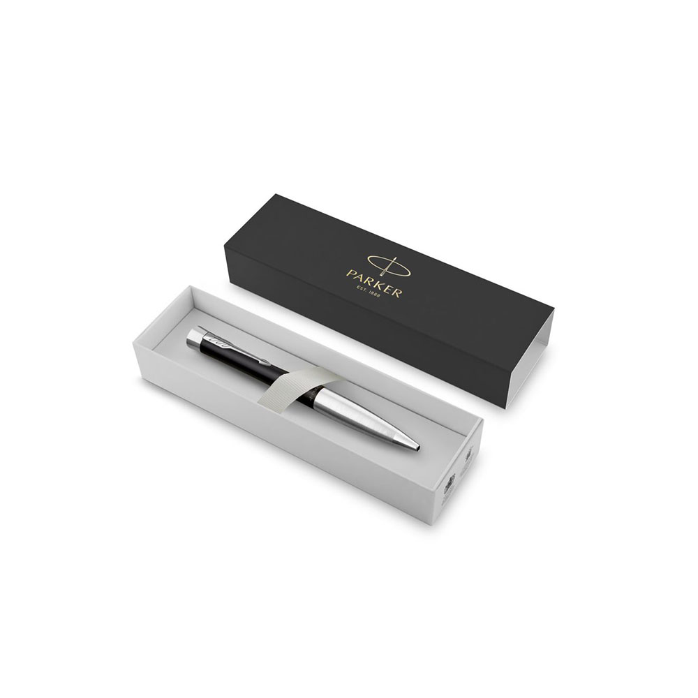 Image for PARKER BALLPOINT PEN URBAN MUTED BLACK CHROME TWIST from Office National