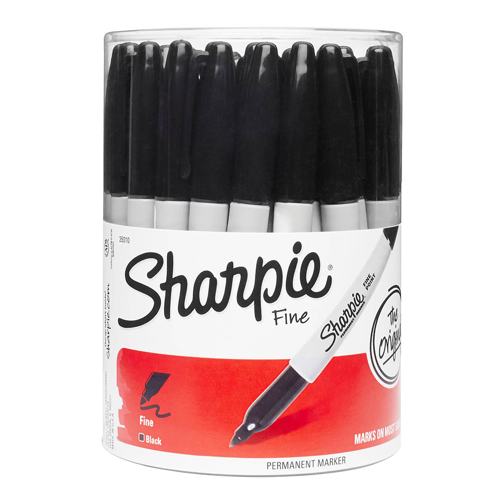 Image for SHARPIE PERMANENT MARKER FINE BLACK PACK 36 from Office National