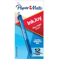 papermate inkjoy 300 retractable ballpoint pen 1.0mm blue box 12