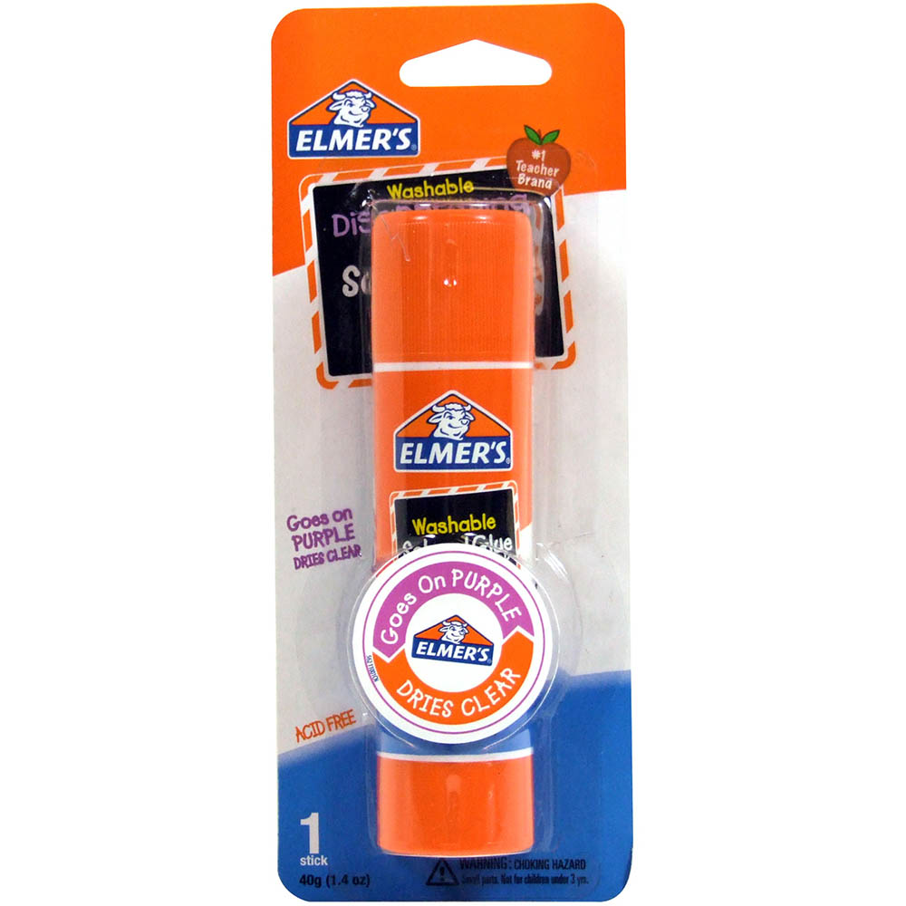 Image for ELMERS SCHOOL GLUE STICK PURPLE 40G HANGSELL from Surry Office National