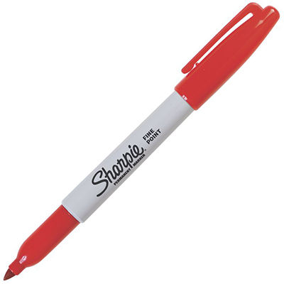 Image for SHARPIE PERMANENT MARKER BULLET FINE 1.0MM RED BOX 12 from Aztec Office National