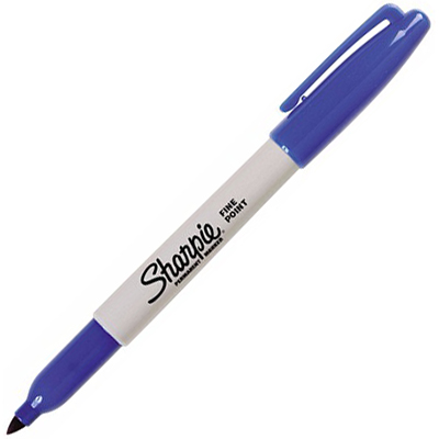 Image for SHARPIE PERMANENT MARKER BULLET FINE 1.0MM BLUE BOX 12 from Aztec Office National