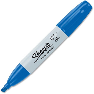 Image for SHARPIE PERMANENT MARKER CHISEL 5MM BLUE from Mackay Business Machines (MBM) Office National