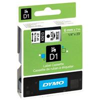 dymo 43613 d1 labelling tape 6mm x 7m black on white