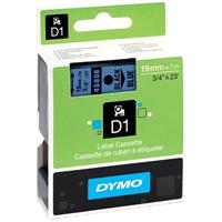 dymo 45806 d1 labelling tape 19mm x 7m black on blue