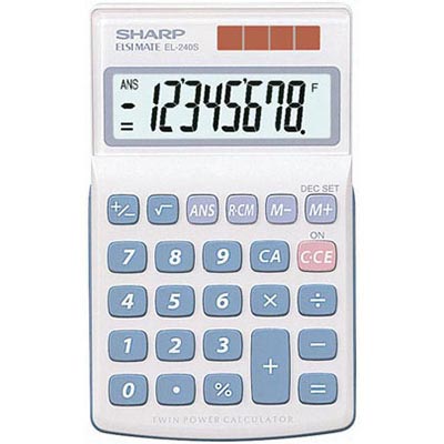 Image for SHARP EL-240S POCKET CALCULATOR 8 DIGIT from Bolton's Office National
