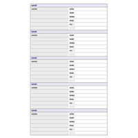 debden dayplanner slimline edition refill telephone/address 162 x 82mm