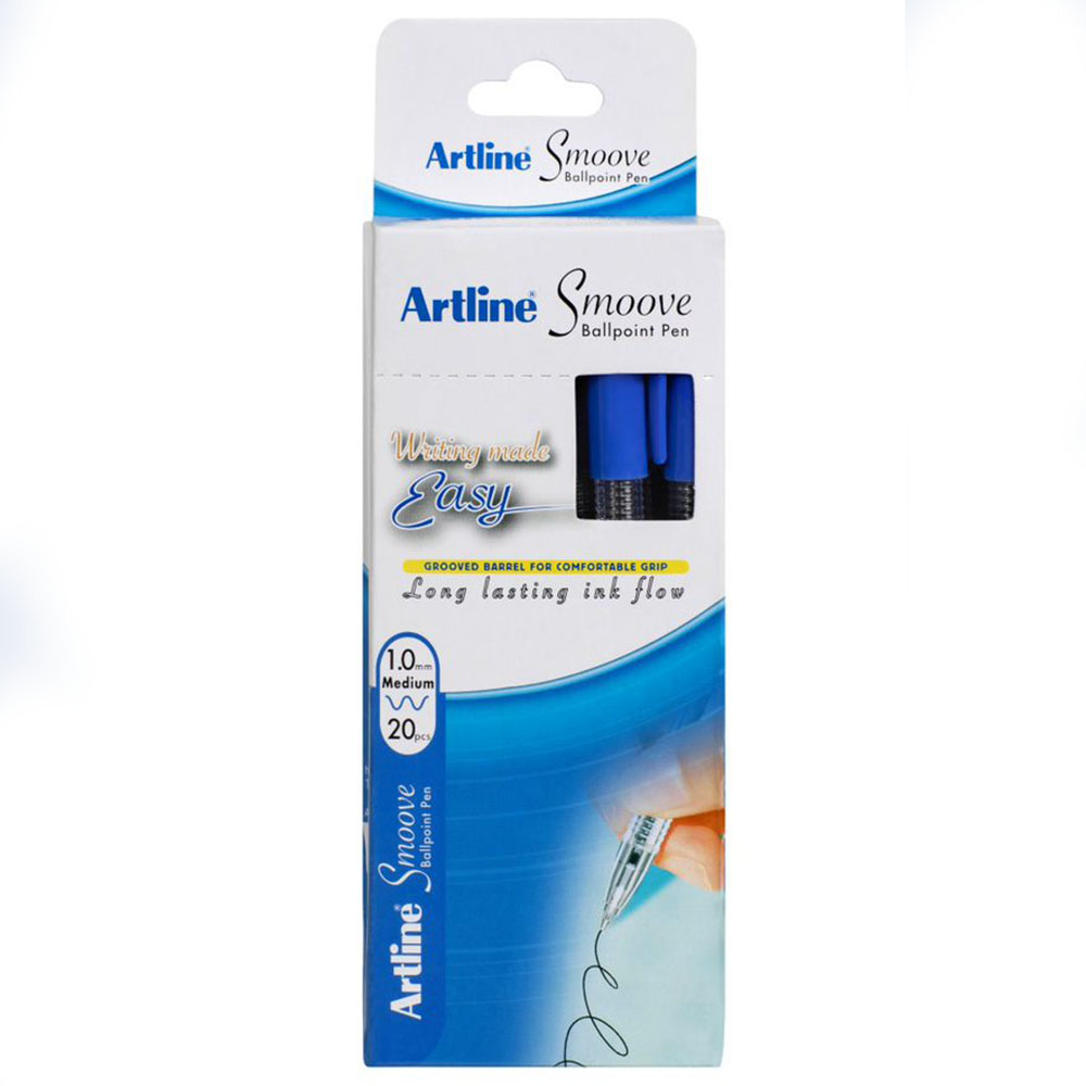 Image for ARTLINE SMOOVE BALLPOINT PEN MEDIUM 1.0MM BLUE BOX 20 from OFFICE NATIONAL CANNING VALE