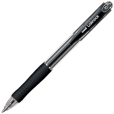 Image for UNI-BALL SN100 LAKNOCK RETRACTABLE BALLPOINT PEN 0.7MM BLACK from Office National Perth CBD