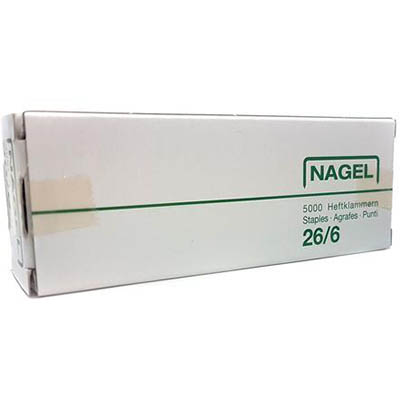 Image for NAGEL STAPLES 26/6 BOX 5000 from Mackay Business Machines (MBM) Office National