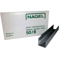 nagel staples 50/8 box 5000