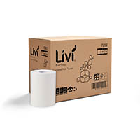 livi everyday hand towel roll 1-ply 80m white carton 16