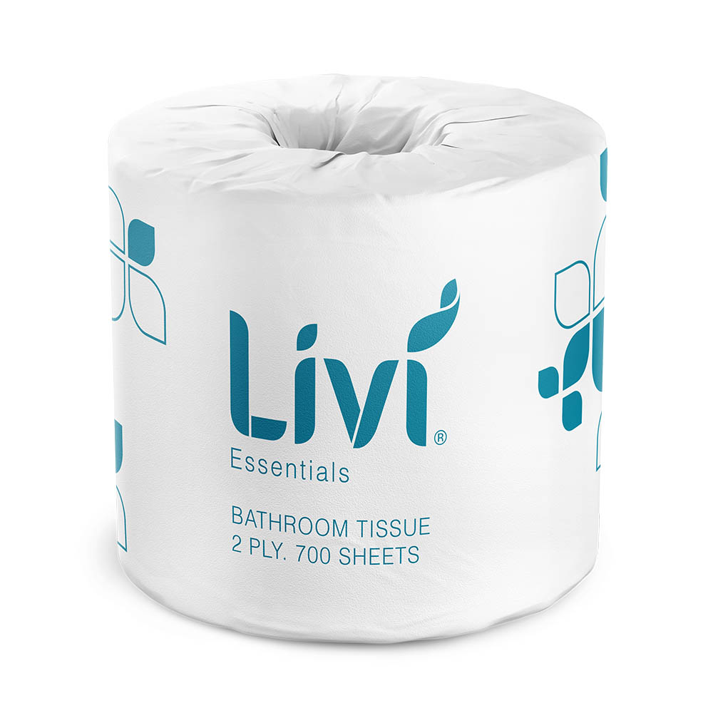 Image for LIVI ESSENTIALS TOILET TISSUE 2-PLY 700 SHEET CARTON 48 from Emerald Office Supplies Office National