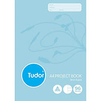 tudor project book stapled 8mm ruled 55gsm 96 page a4