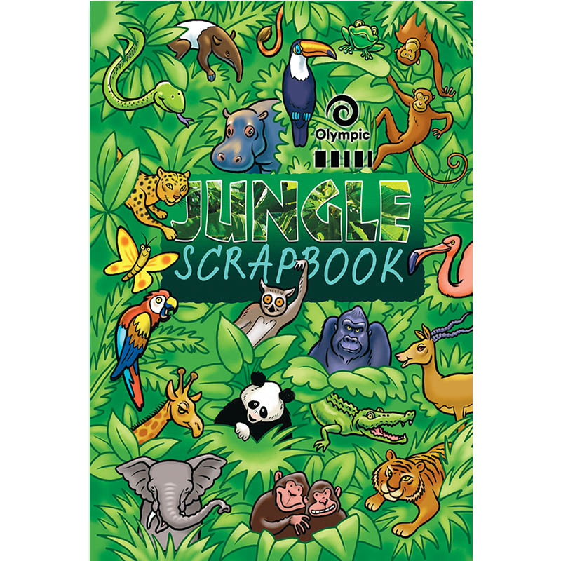 Image for OLYMPIC SJ64 SCRAPBOOK JUNGLE BLANK 67GSM 64 PAGE 335 X 240MM from Office National Capalaba